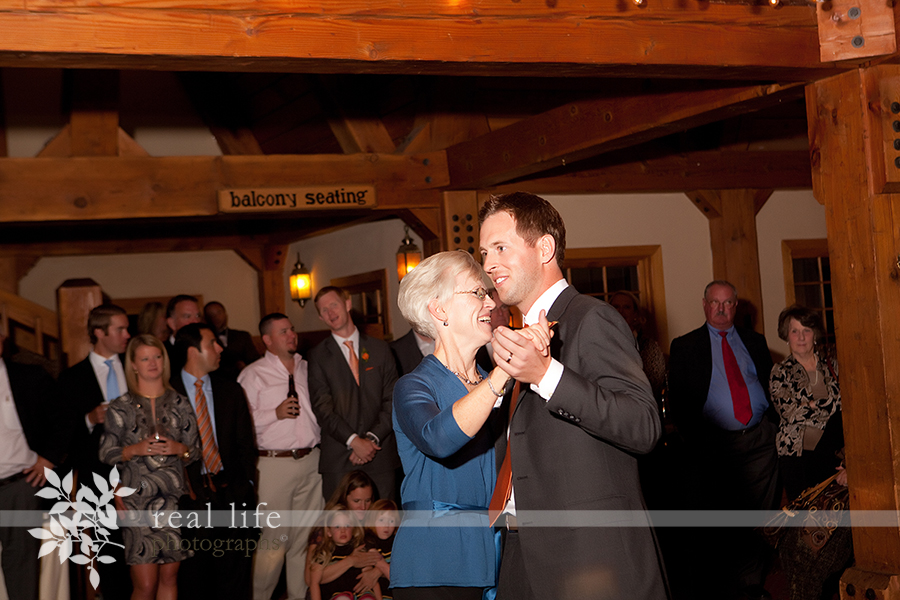 First dance groom and mom at Gorrono Ranch Telluride Wedding