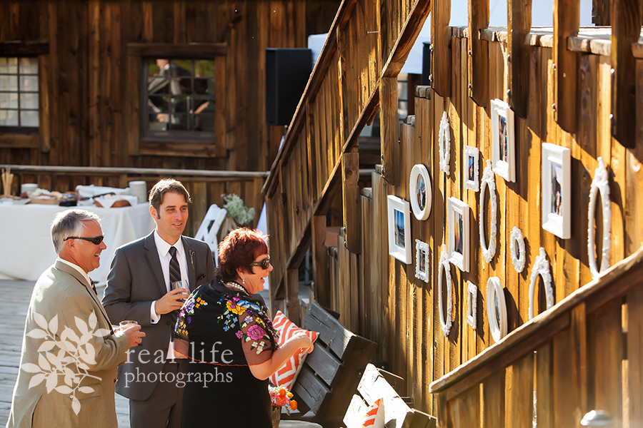 This beautiful photo wall was a creative touch by the fabulous Meehan of Telluride Unveiled 