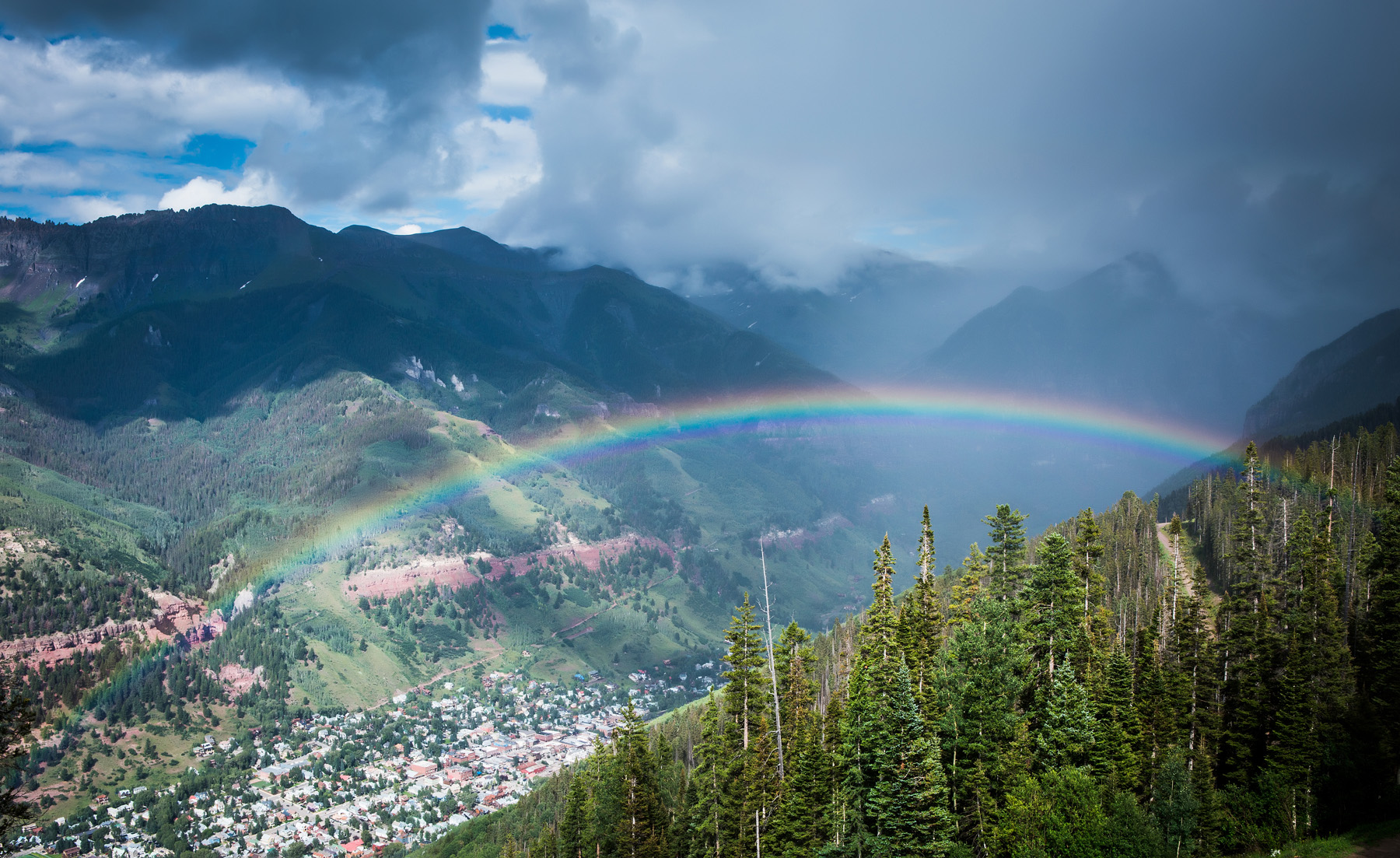 San Sophia Overlook Wedding - Telluride, Colorado with a rainbow