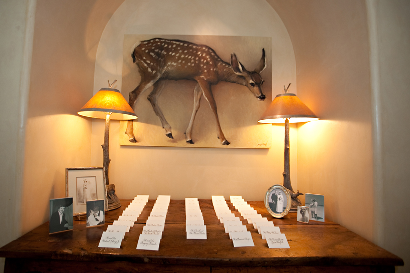 Place cards at Allred's Restaurant for the Reception
