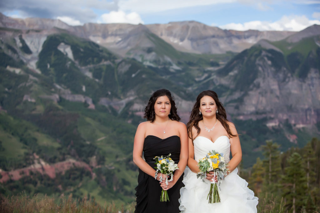 Lesbian wedding at San Sophia Overlook in Telluride, Colorado