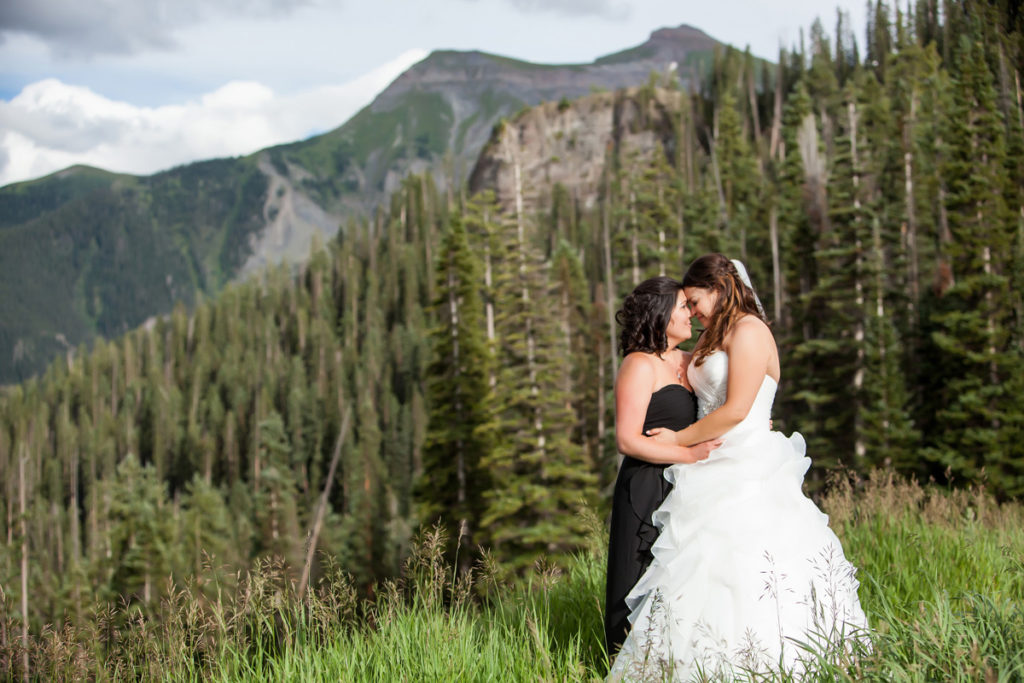 Lesbian wedding at San Sophia Overlook in Telluride, Colorado