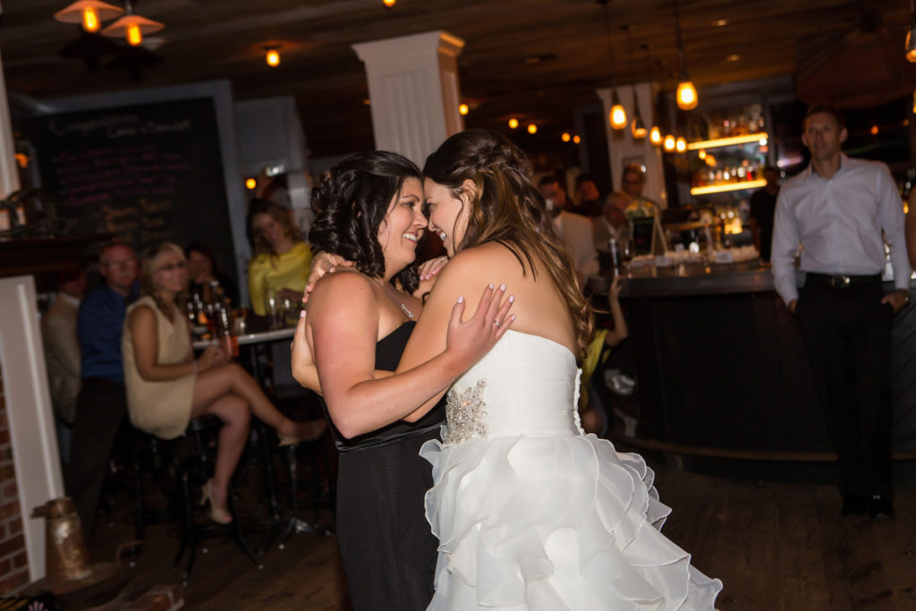 Lesbian wedding reception at Tomboy Tavern in Telluride, Colorado