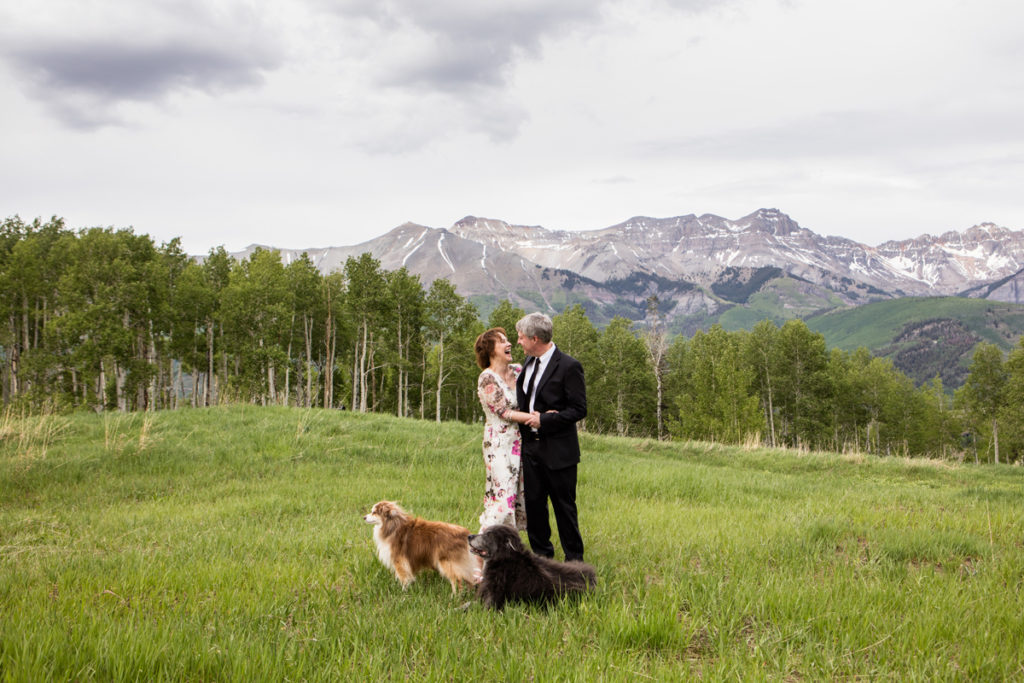 Telluride summer elopement with dogs