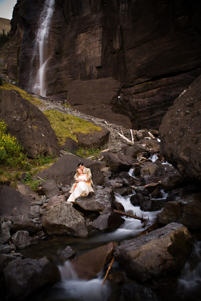 bridal veil falls Telluride elopement