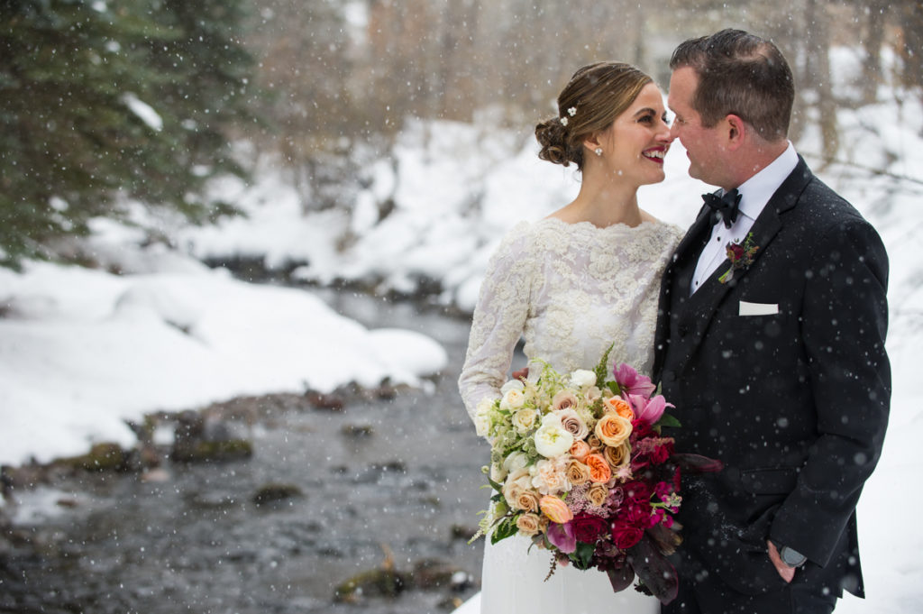 Winter Telluride Peaks Wedding photographed by Real Life Photographs Telluride wedding photographer