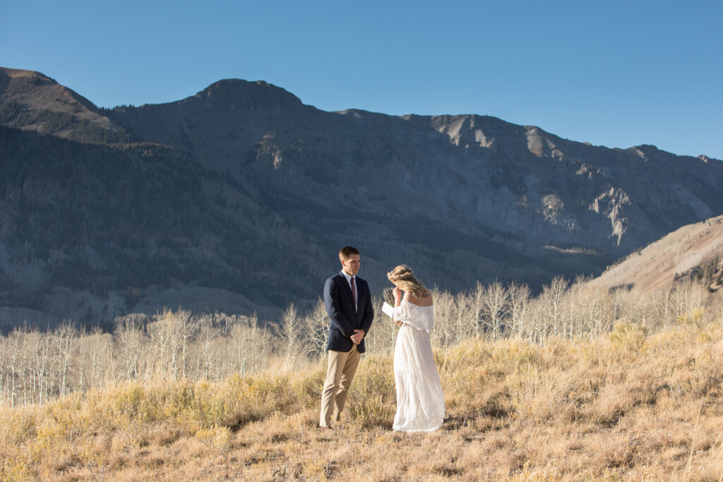 Vows in the mountains of Telluride, CO