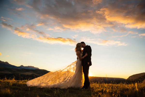 Telluride wedding photographer Real Life Photographs Telluride photographer shot at sunset